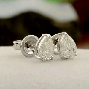 SOLD MERCARI 0.62cttw 10k White Gold Si Clarity Hi Color Certified Pear Natural